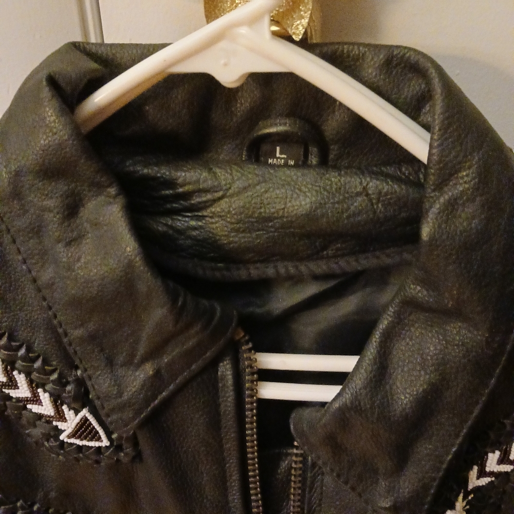 Leather women's jacket very heavy